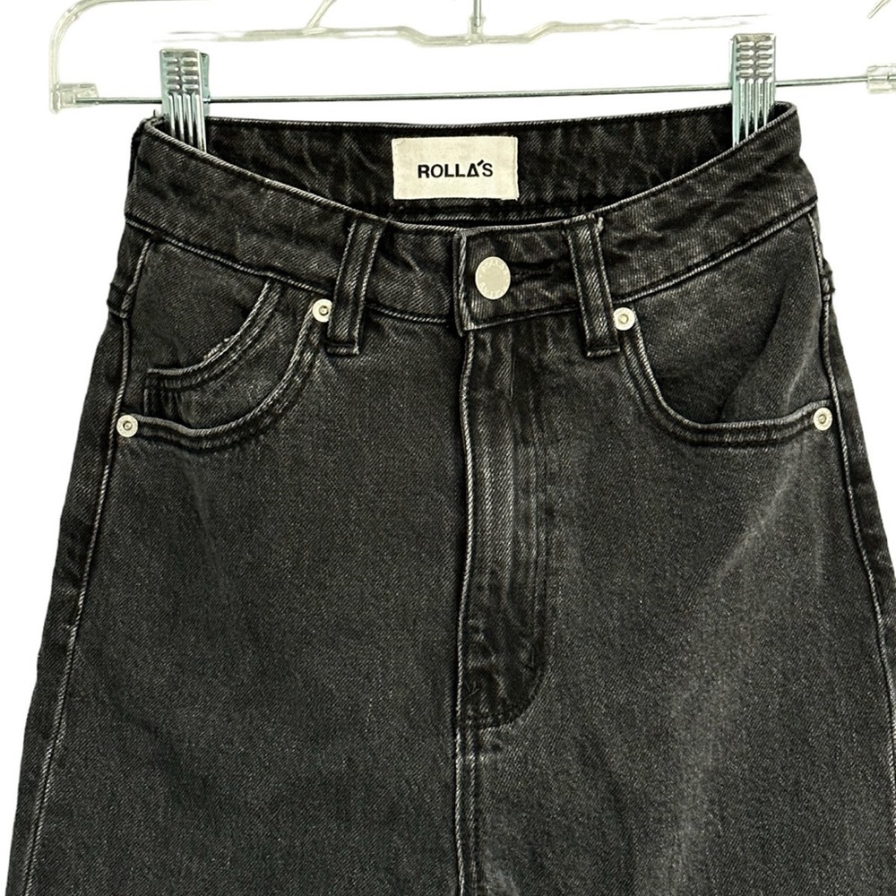 Rolla’s Black Denim Jeans - high rise straight leg - Picture 4 of 10